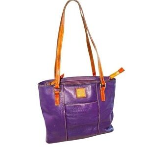 Dooney & Bourke Purple Pebbled Leather Lexington Shoulder Bag